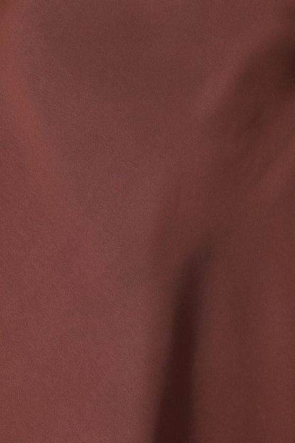 Charmer Asymmetrical Longline Strapless Top - Dark Brown