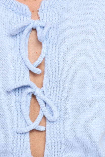 Koskie Tie Knit Top - Blue