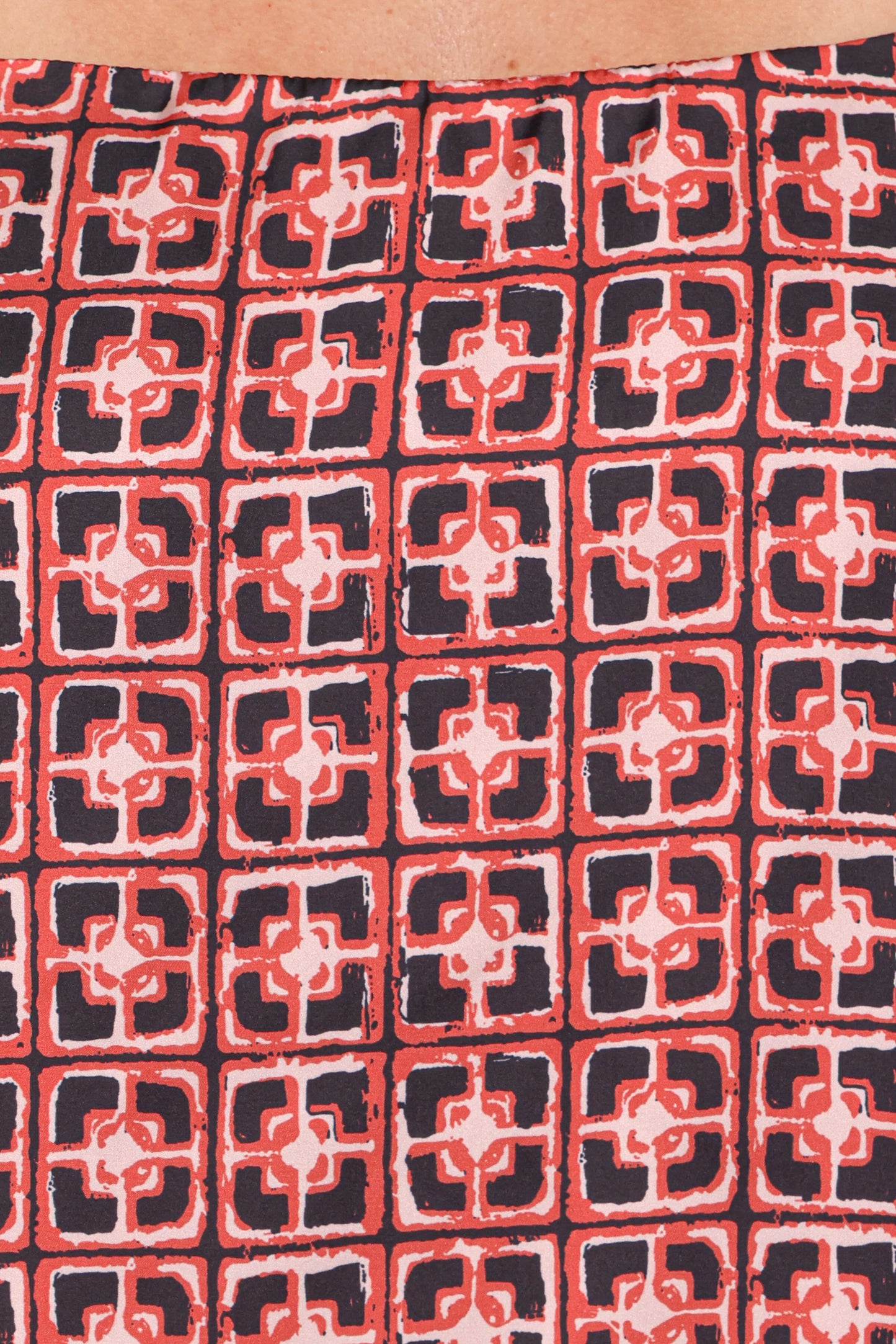 Lexi Top - Red Geometric