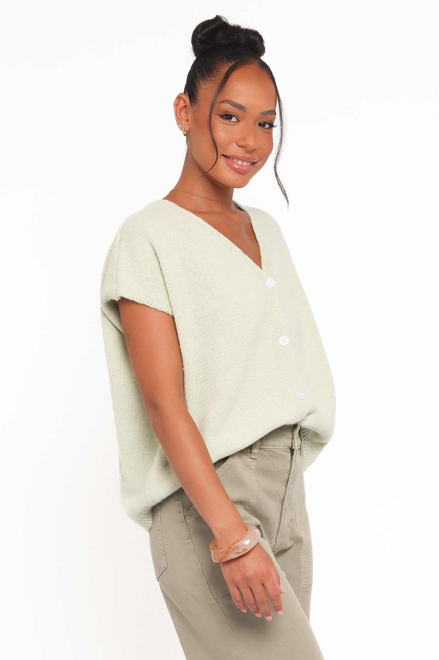 Mariana Knit Vest - Sage