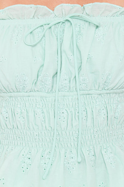 Melissa Peplum Top - Sage