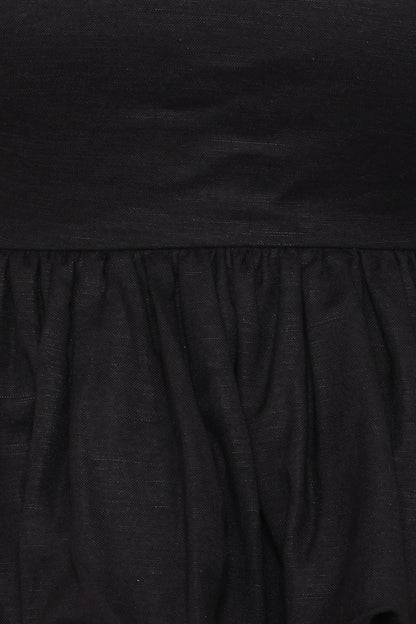 Ursa Peplum Top - Black