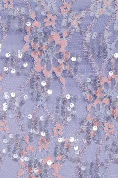 Yonder Sheer Lace Tee Top - Purple