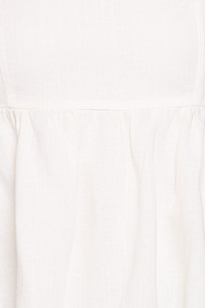 Zephyra Baby Doll Top - White