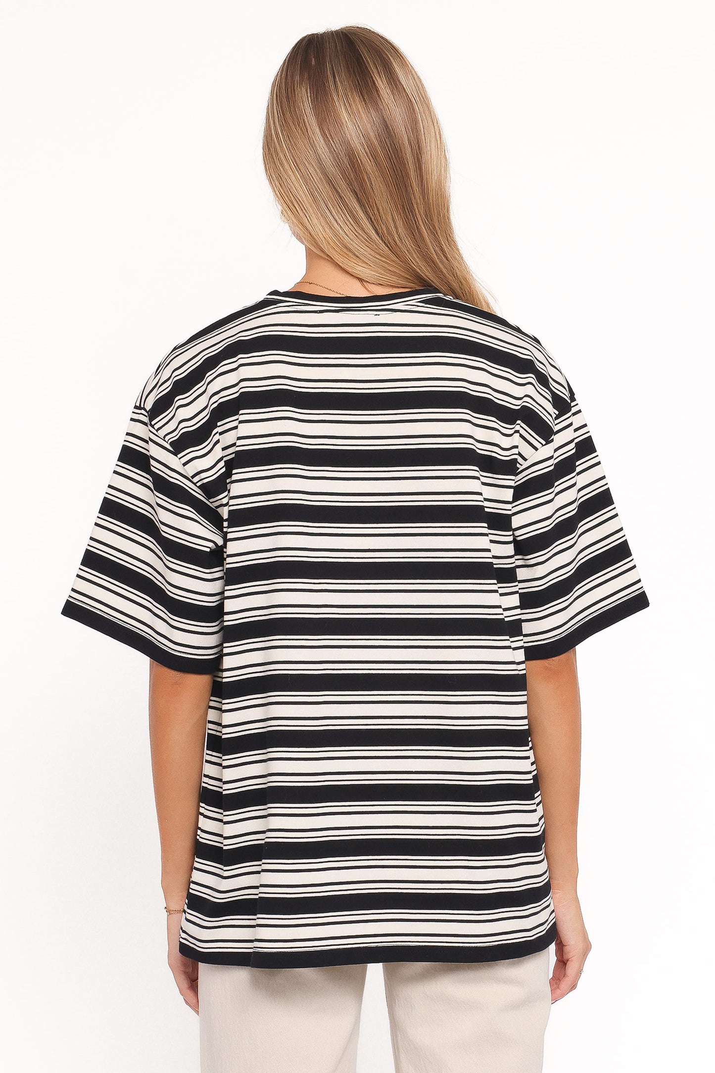 Zestora Tee - Black Ivory Stripe