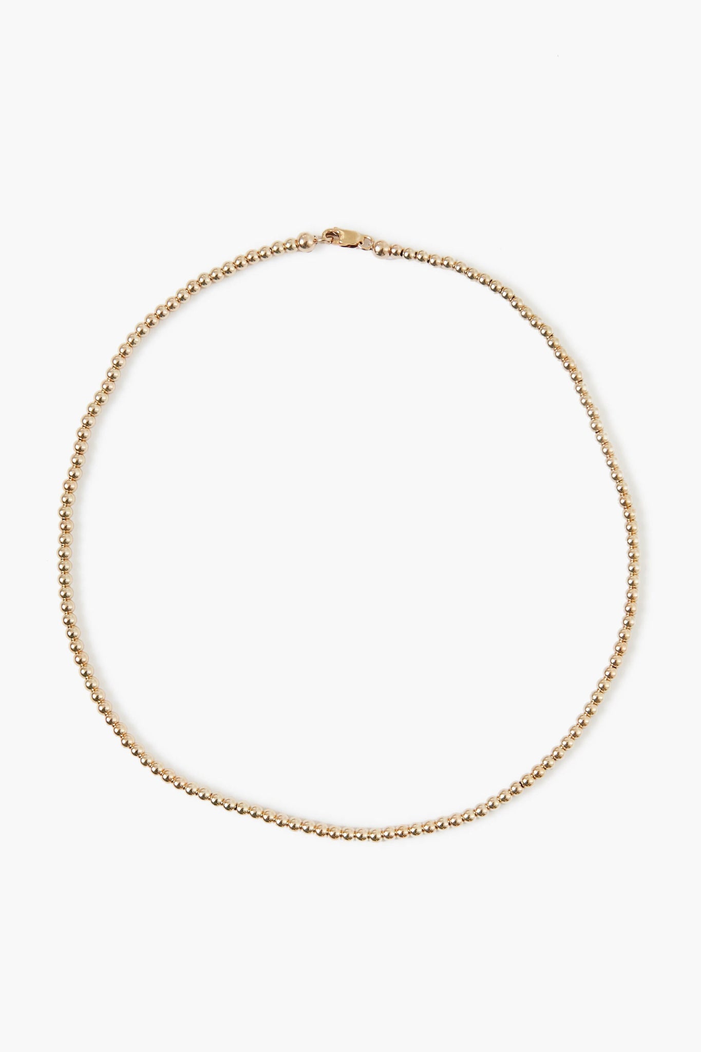 3Mm Gold Ball Necklace