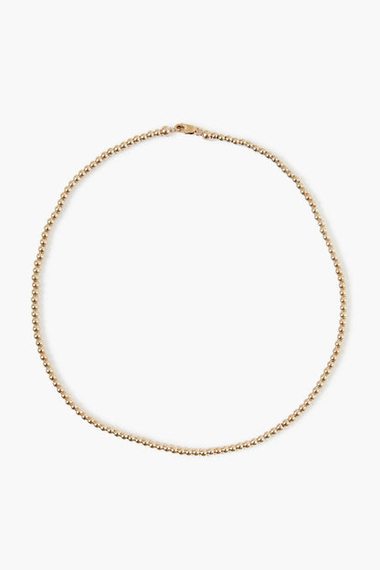 3Mm Gold Ball Necklace