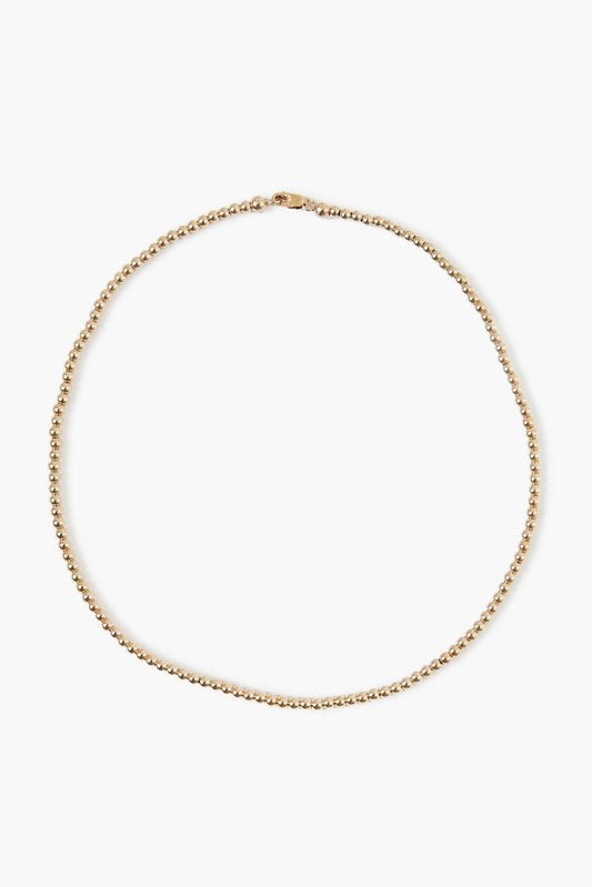 3Mm Gold Ball Necklace