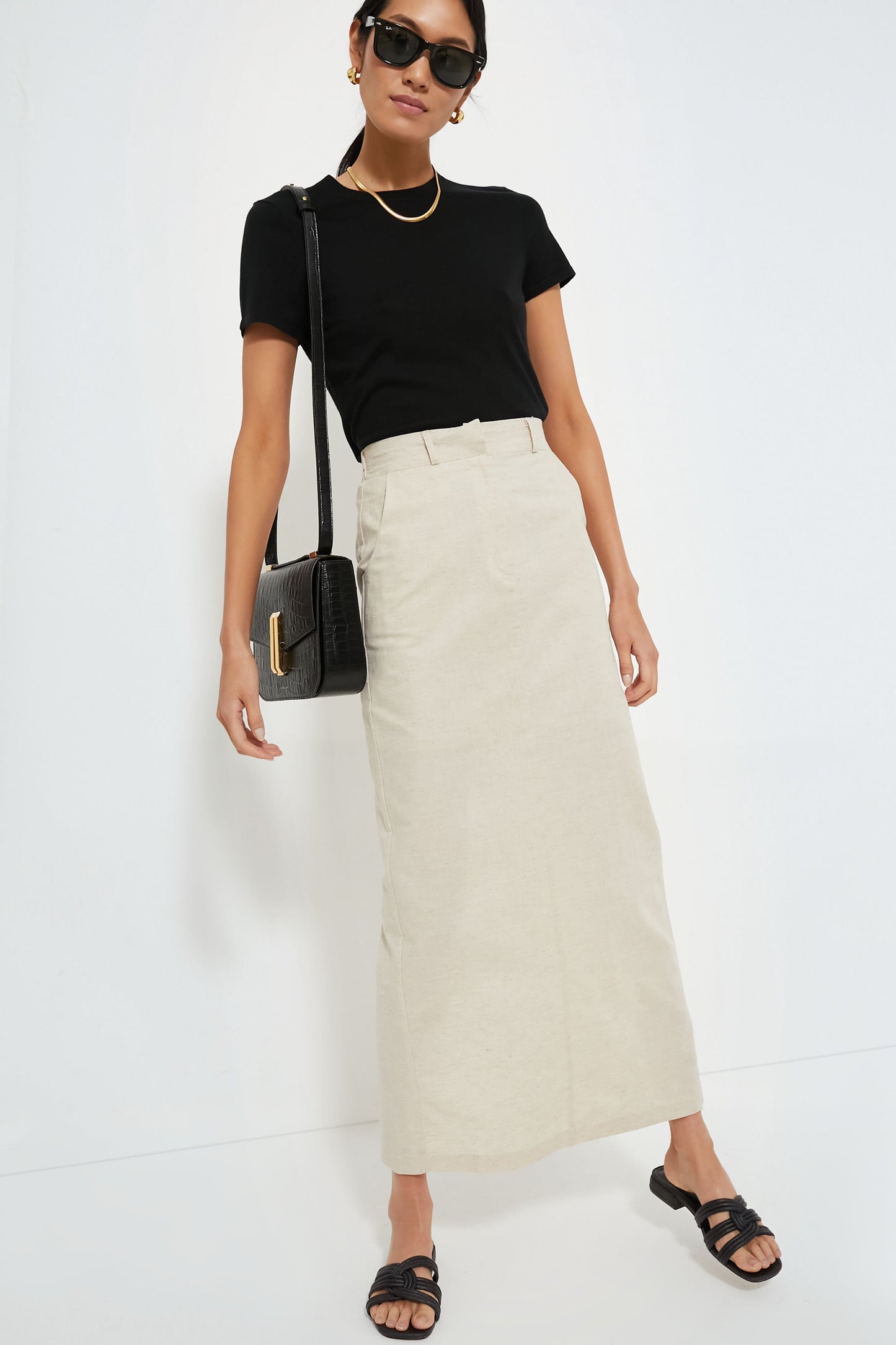 Black Croc Effect Vancouver Bag