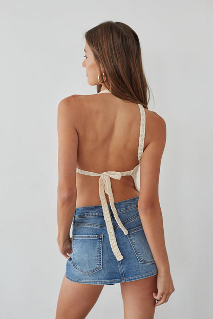 Dasha Micro Mini Denim Skort