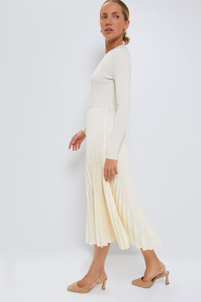 Authentic Cream Long Sleeve Day Dress