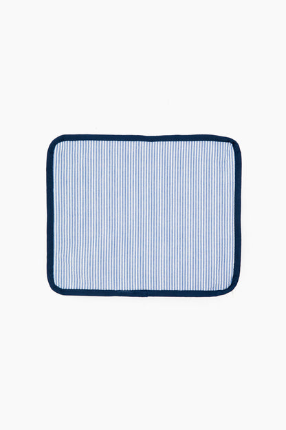 Blue Seersucker Travel Set