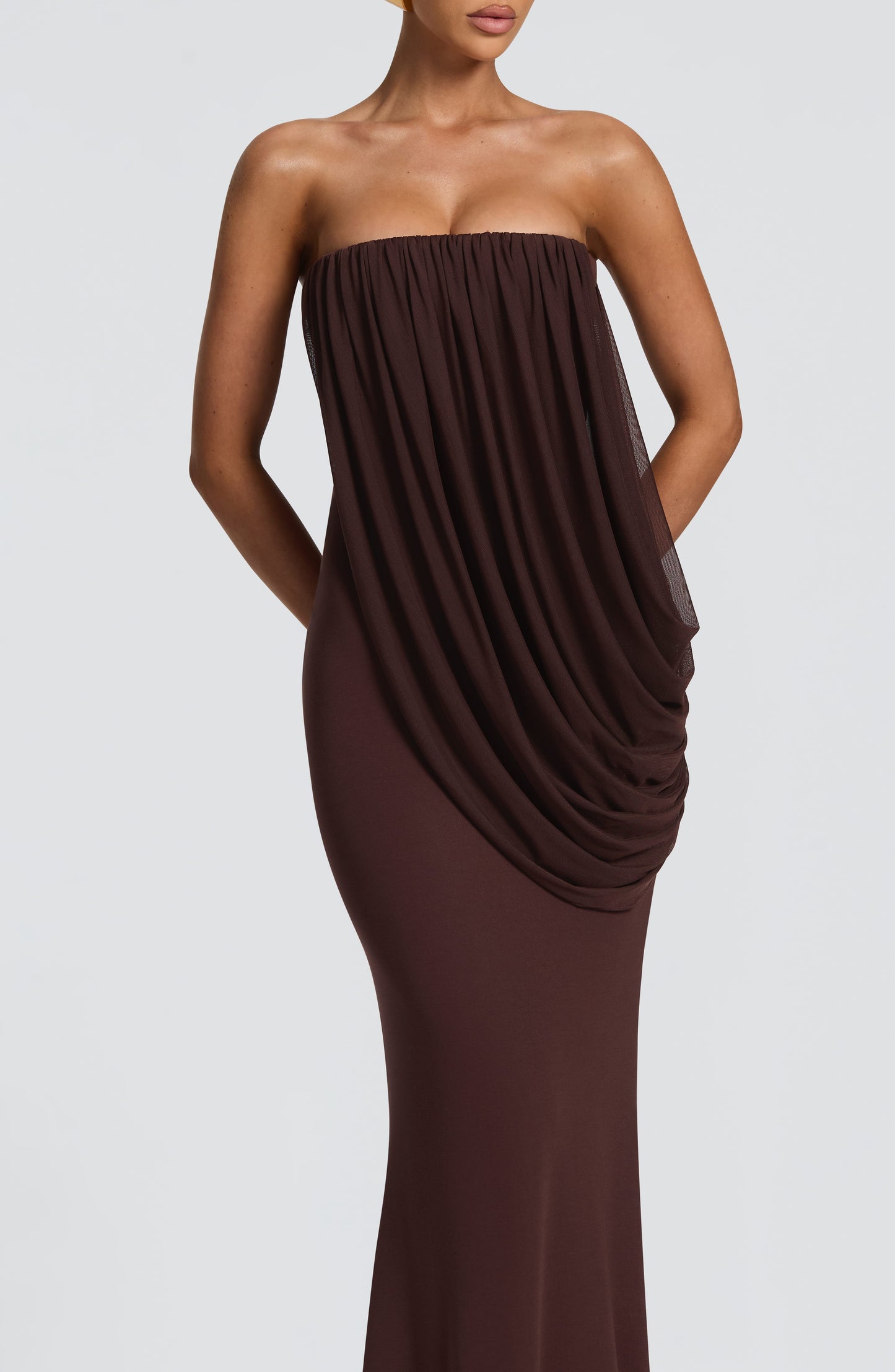 Vienna Maxi Dress - Plum Brown