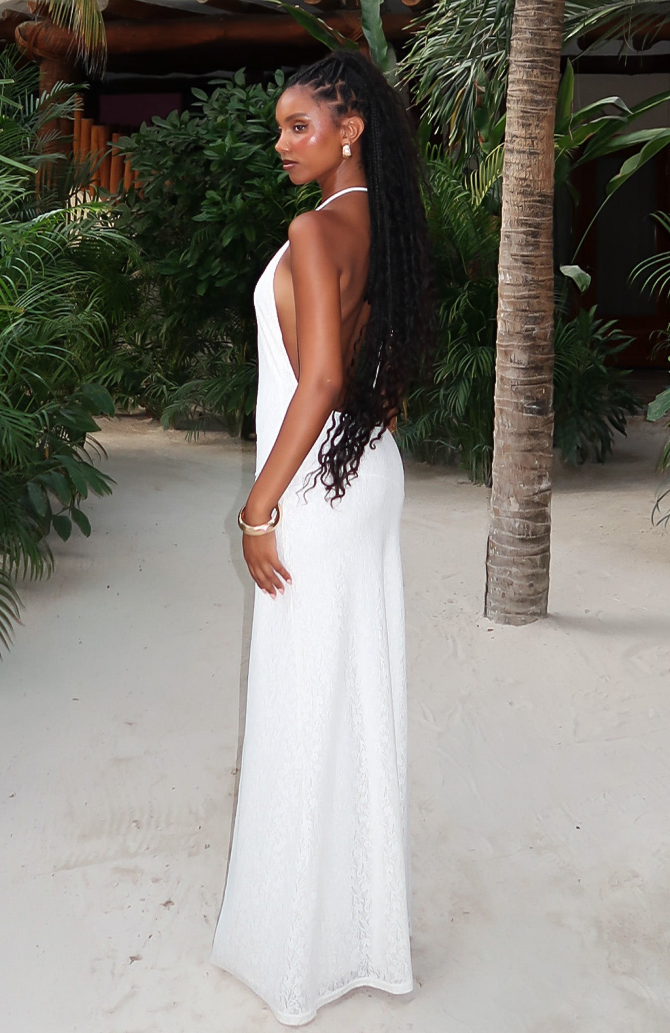 Bare Elegance Maxi Dress Off White