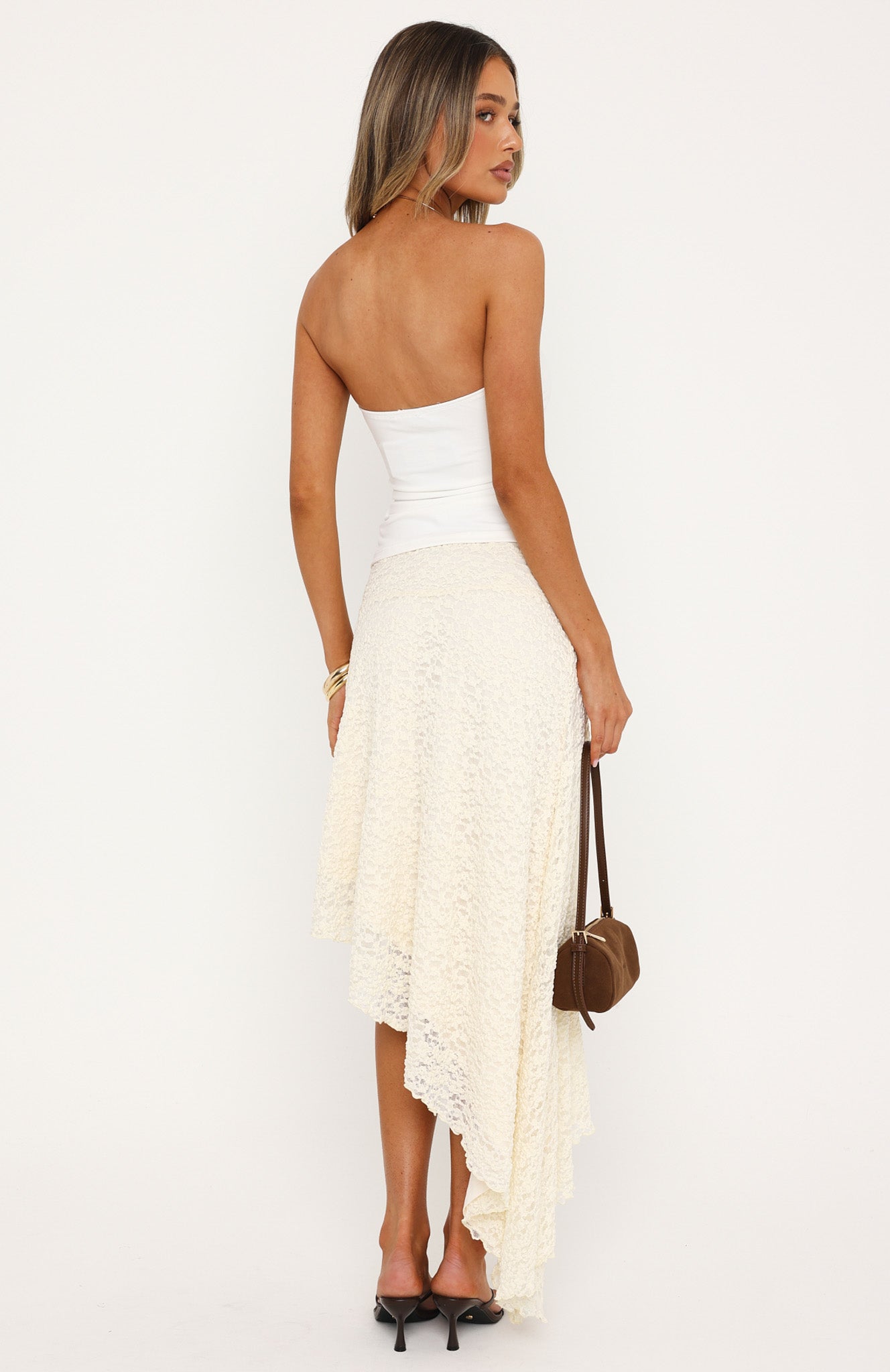 Blushed Baby Midi Skirt Cream