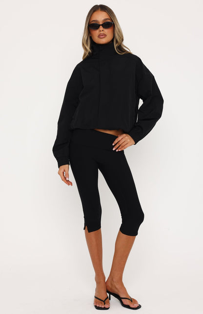 Cool Vibe Funnel Neck Jacket Black