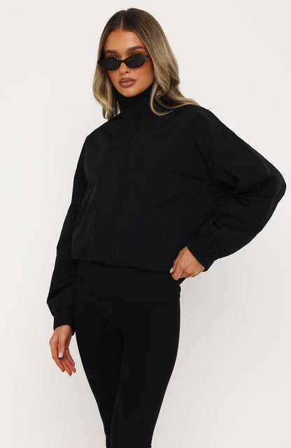 Cool Vibe Funnel Neck Jacket Black