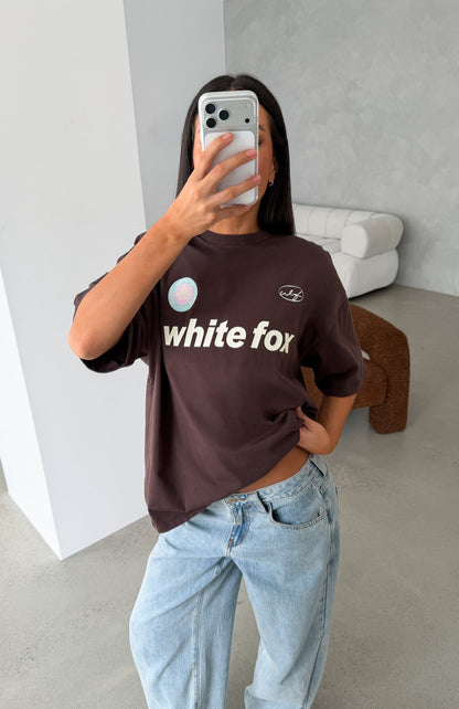 No Matter What Happens Oversized Tee Chocolate