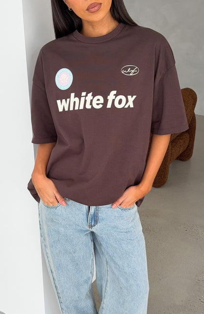 No Matter What Happens Oversized Tee Chocolate