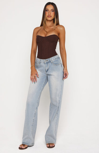 Pinky Promise Strapless Bustier Chocolate