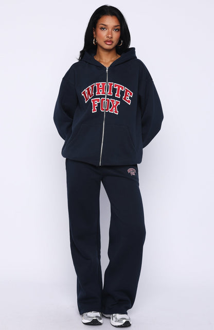Starting Fresh Zip Front Hoodie Navy