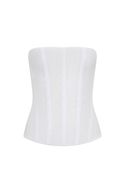 Tell Me A Secret Strapless Bustier White