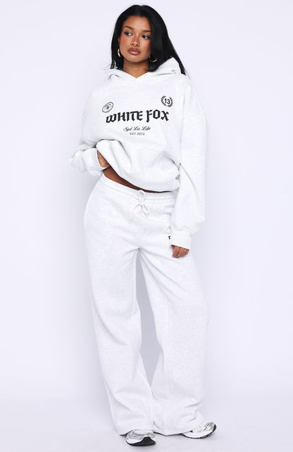 Vibe Too High Oversized Hoodie Grey Marle